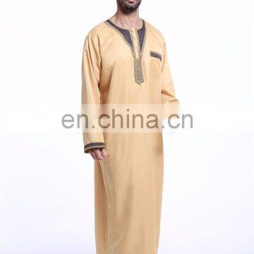 2017 EID Muslim Wear Men Abaya Chothes for Prey Men Maxi Thobe for Islamic photo-4