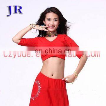 New designs Belly dance practice crop top S-3027#