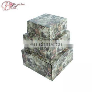 Hot Sale Cardboard Flower Clothing Storage Box Folded Paper Floded Hat Box photo-3