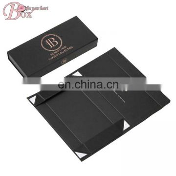 Custom Printed Magnetic Foldable Black Gift Box