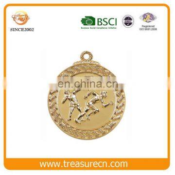 Running Matte Gold Zinc Alloy Medal,Metal Medallion For Award