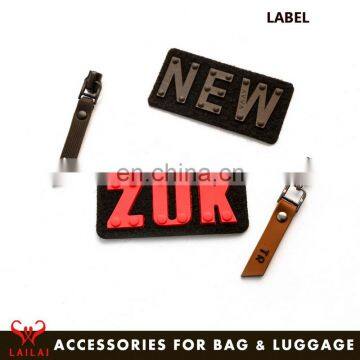 Custom logo label rubber band tag for bags accessories
