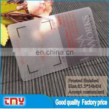 New Promotion Clear Plastic Business Cards With Frosted Finished photo-6