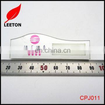 Custom hotel name tag holder with pin