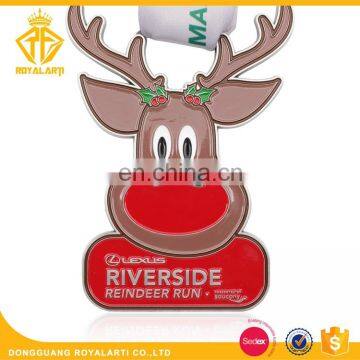 Antique Copper Zinc Alloy Custom Medal With Grosgrain Ribbon photo-3