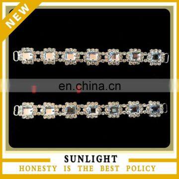 wholesale crystal rhinestone bikini connector for garment