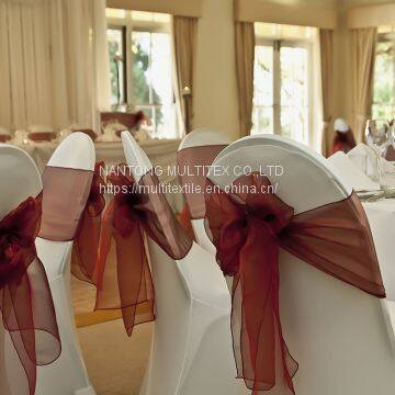 spandex wedding chair cover and organza chair sash