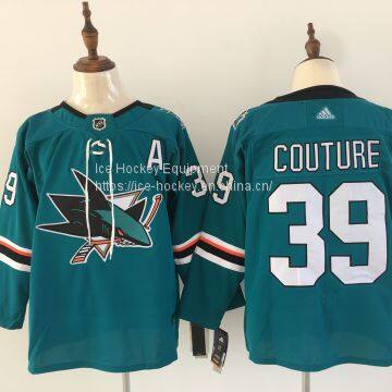 San Jose Sharks #39 Couture Green Jersey