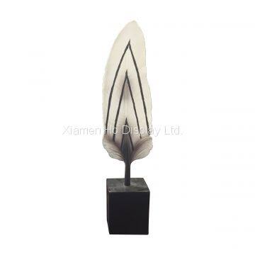 Hodisplay Indoor Decorative Crafts Home Decoration Resin Artificial Feather With Base photo-3