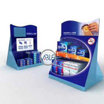 Colorful counter custom acrylic display racks for medicine