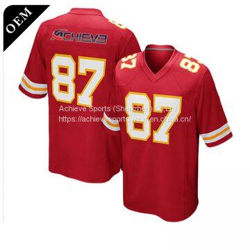 polyester material sublimation printing American Football Practice Jersey