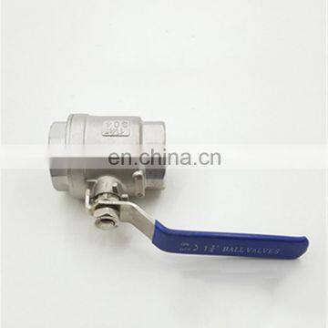 2pc ball valve SS304 SS316 small water switch stainless steel ball valve