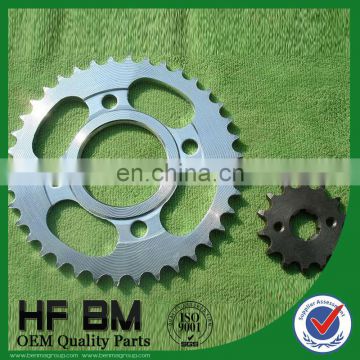 Motorcycle Sprockets 1045 steel, CGL125 Sprockets Kits for Motor Transmission Parts