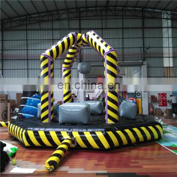 Outdoor team arena balance wrecking game,  Big inflatable swing ball game for sport park