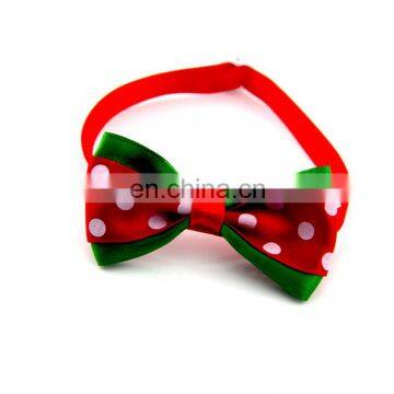 New Arrived Polyester Christmas Series Footprint Bell Pet Dog Bow Ties Collar Bow