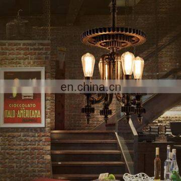 Retro Iron Industrial Chandelier Vintage Hanging Lamp photo-2