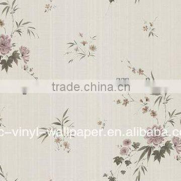 waterproof wallpaper for parlour/washable vinyl wallpaper revetements muraux non tisses