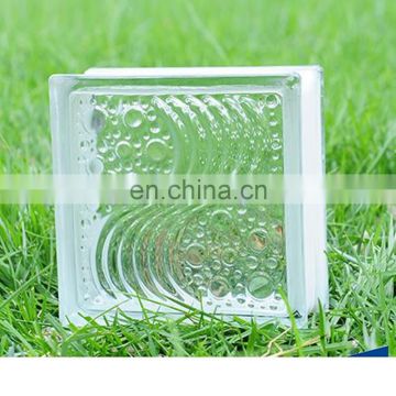 decorative glass blocks(clear sea wave glass block )