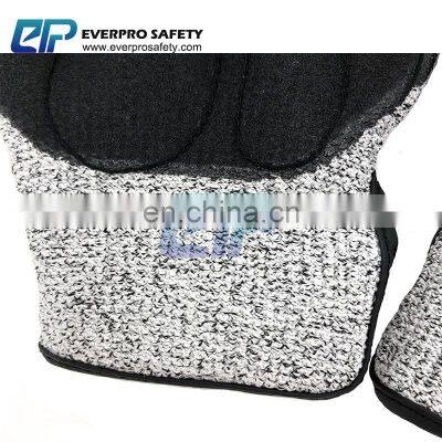 Anti Vibration HPPE Rubber Nitrile Sandy Coated Anti Impact Work Gloves photo-5