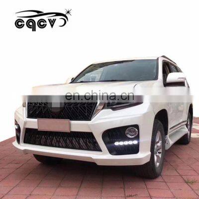 E style plastic material Body kit for toyota prado front bumper and rear bumper forToyota land cruiser prado 2018 facelift