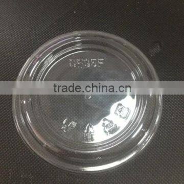 High transparency and durability dome PET cup lid 95mm with recycle mark