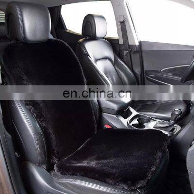 Faux Rabbit Fur Luxury Car Seat Covers Seat Cover Universal Artificial Plush Car Cover Cushion Winter Red photo-4