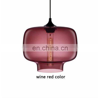 Tonghua 2019 Modern Color Glass Shade Chandelier T30*185 LED Edison Bulb Hanging Lamp E26 E27 Lamp Holder Restaurant Light photo-5