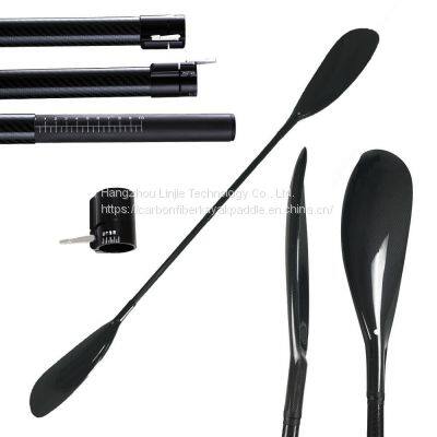 2 Pieces Aliminium Adjuster Adjustable 100% Carbon Fiber Kayak Paddle Wing With Oval Shaft