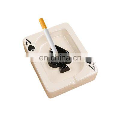 New custom Creative outdoor indoor  design logo  cool Portable Modern designer ceramic smoking ashtray