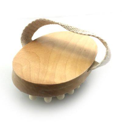 Natural Material Shower Brush Small Wooden Bath Brush Massage Bath Brush