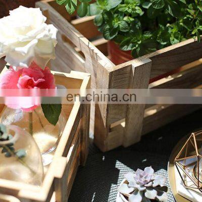 Decorative Storage Wooden Crates (Set of 3) Natural Perfect for Gardening Wedding Display Wooden Box photo-3