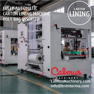 Carton Box Lining Machine Liner Placer Poly Bag Inserter photo-4