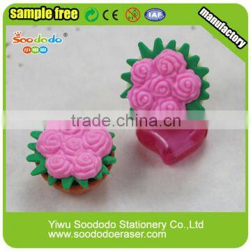 Pretty Flower shaped Puzzle Rubber Eraser for girl