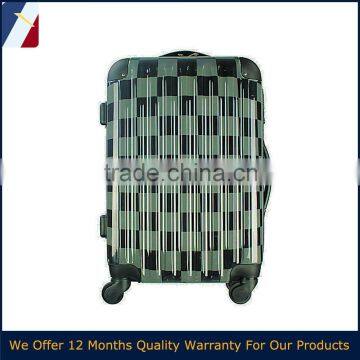 New design grid pc abs man trolley suitcase luggage for 2015 in USA,Russia,Euro market