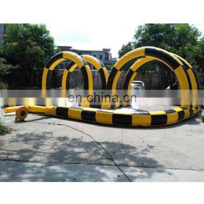 Factory price inflatable air track Popular inflatable go kart inflatable Swing car race track for sale