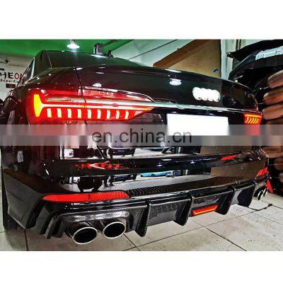 A6 S6 C8 Carbon Fiber Rear Diffuser for Audi KB Style Carbon Fiber Diffuser for Audi A6 S6 Sline C8 2018-2021 photo-2