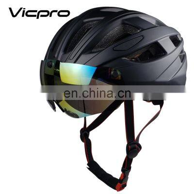 New Design Black Color Road Bike Bicycle Clip On Visor Helmet