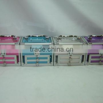 Aluminum Jewelry case with matel lock jewelry box