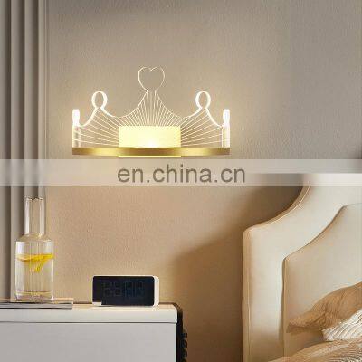 Modern Golden Luxury European Crystal Wall Lamp For Home Indoor Bedroom Bedside Indoor Decor Sconce