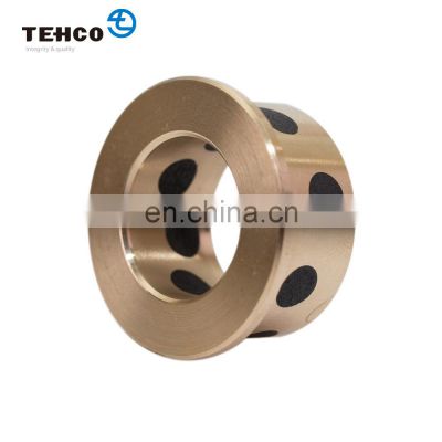 Good Capacity Solid Lubricating Bushing Made of Cooper Alloy Graphite Filled in the Oil Sockets for Casting and Rolling Machine.