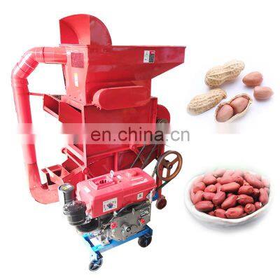 Diesel Engine Peanuts Shelling Machine Automatic Peanut Hulling Groundnuts Sheller Shell Removing Machine