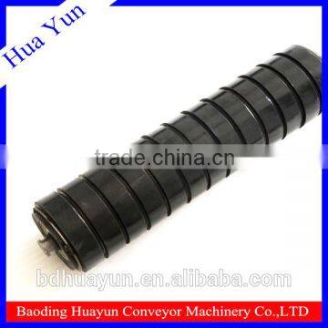 133mm Dia Shock Absorber Conveyor Roller Rubber Lagging Impact Idler Roller