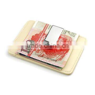New Design Nappa Leather Credit Card Holder With Money Clip photo-2