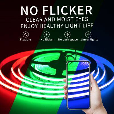 DC12V 24V Tape Light Tiffany Blue COB Led Strip Light Flexible Tiffany Blue Fob Cob Led Strip photo-4