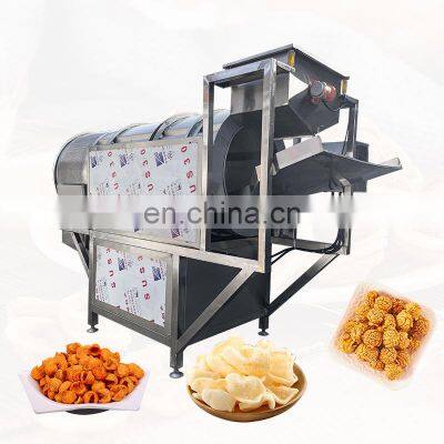 Automated Chip Powder Snacks Food Drum Type Stainless Steel French Fries Seasoning Food Making Machine