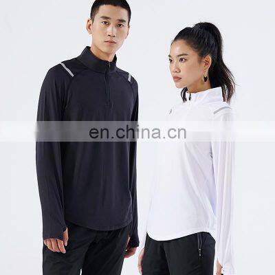 Men's 1/4 Zip Mock Neck Pullover Long Sleeve Shirt Unisex Quick Dry Running Gym Top Fitness Whorkout Athletic Training T-Shirt photo-4