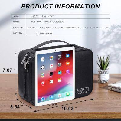 Waterproof Double Layer Electronics Organizer Portable Storage Case photo-3
