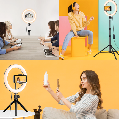 Phone Fashion Circle With Tripod Stand Ring Lamp for Makeup Photography Ring Fill Light Selfie Led 10 12 Inch 10inch 12inch photo-5