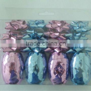 Packing in PVC Box Popular Ribbon Star Bow and Eggs for Gift Packaging or holiday decoration