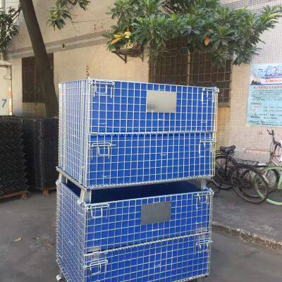 Heavy Duty Steel High Capacity Warehouse Mesh Box Wire Cage Metal Bin StorageContainer photo-5